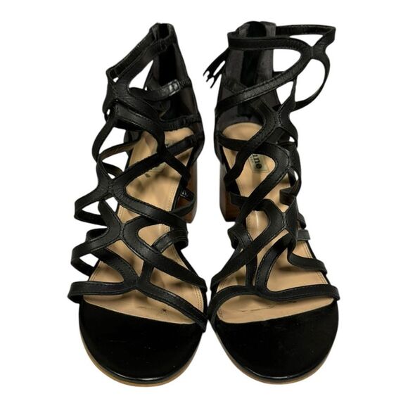 Dune London Women's Black Strappy Gladiator Style Heeled Sandals 40 10 - Picture 4 of 6